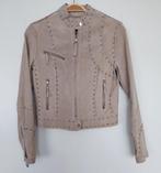 Sao Paulo beige suède jack jasje met studs, Maat 38/40 (M), Beige, Nieuw, Ophalen of Verzenden