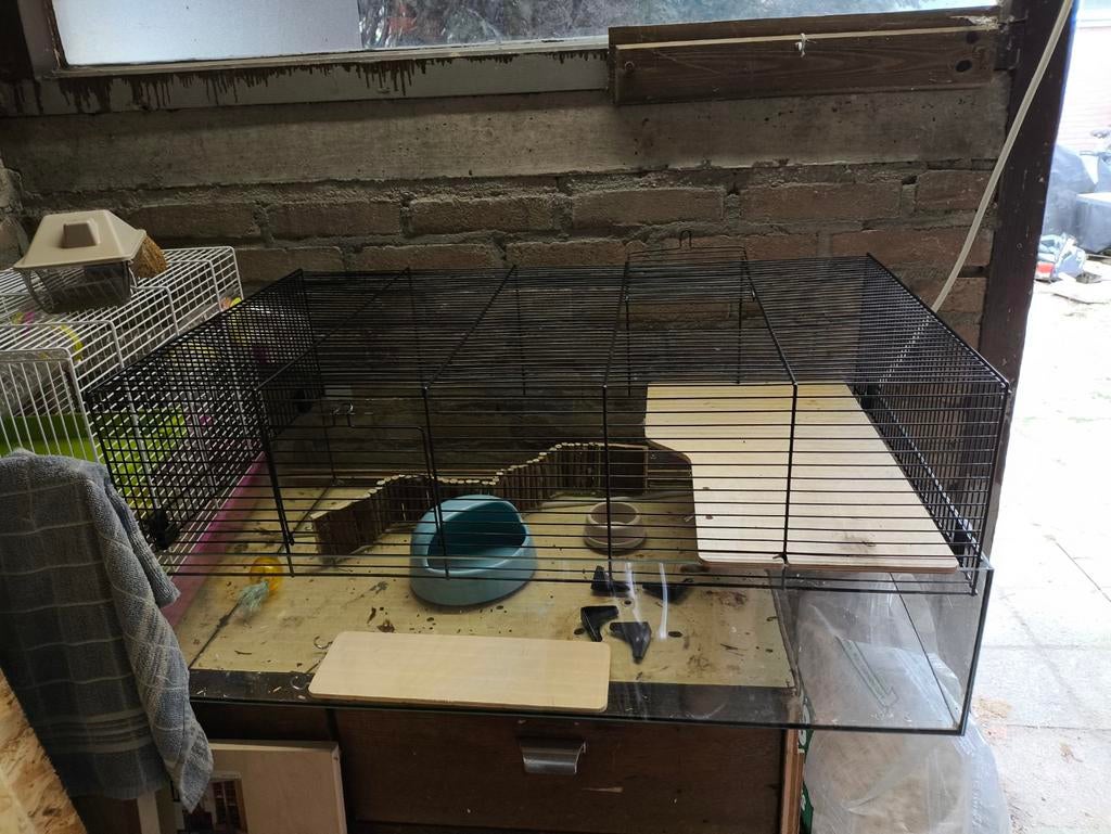Mooie grote kooi voor hamster, Dieren en Toebehoren, Kooi, Minder dan 75 cm, Zo goed als nieuw, Hamster