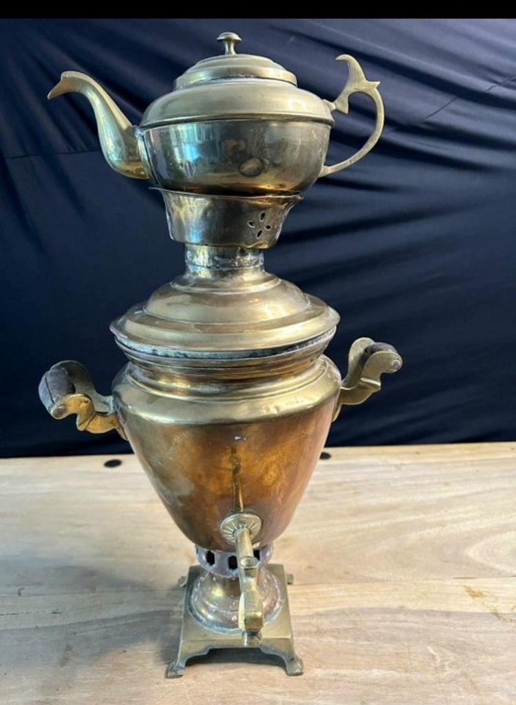 Antiek Koperen Comfoor met Ketel 1920-1930 Schoonhoven, Antiek en Kunst, Ophalen of Verzenden, Koper