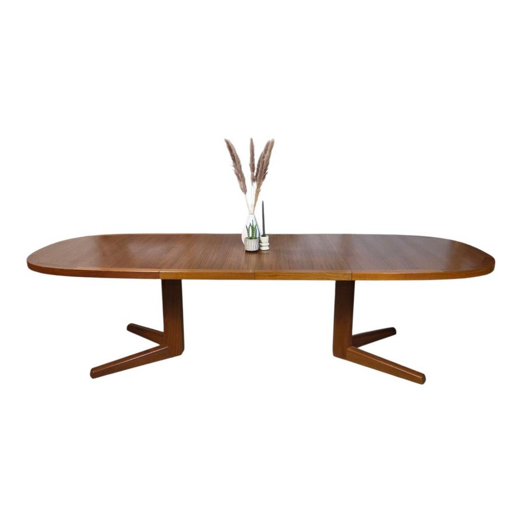AM Møbler vintage jaren 60 verlengbare Deense eettafel 275cm, Ophalen, Gebruikt, 100 tot 150 cm, Teakhout
