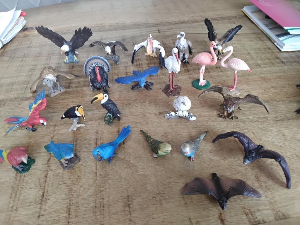 Schleich vogels, papegaai, arend, adelaar, gier uil flamingo, Ophalen of Verzenden, Zo goed als nieuw, Vogel, Beeldje of Figuurtje