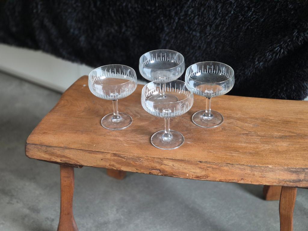 4 Vintage Germany Schott Zwiesel Sherry Port SCZ42 glazen, Ophalen of Verzenden