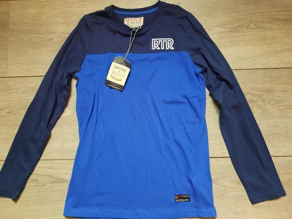 Nieuw! Retour shirt longsleeve blauw maat 146 / 152, Kinderen en Baby's, Kinderkleding | Maat 146, Nieuw, Ophalen of Verzenden