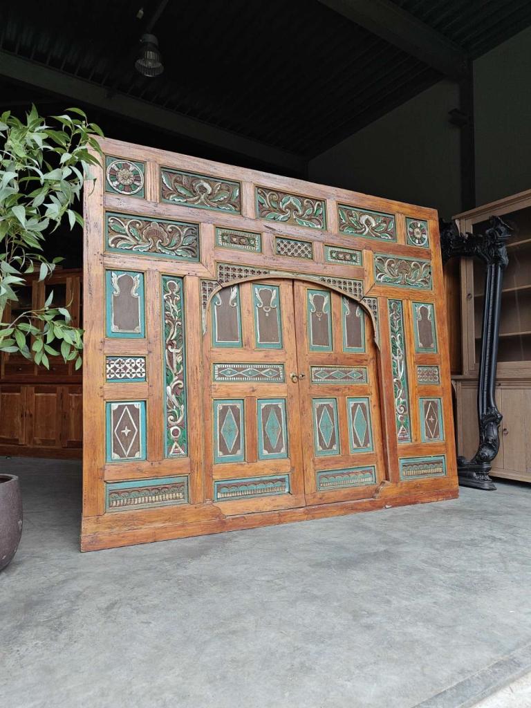 Antieke Indische poort | Uniek! XXL Wandbord | Hoofdbord, Ophalen of Verzenden