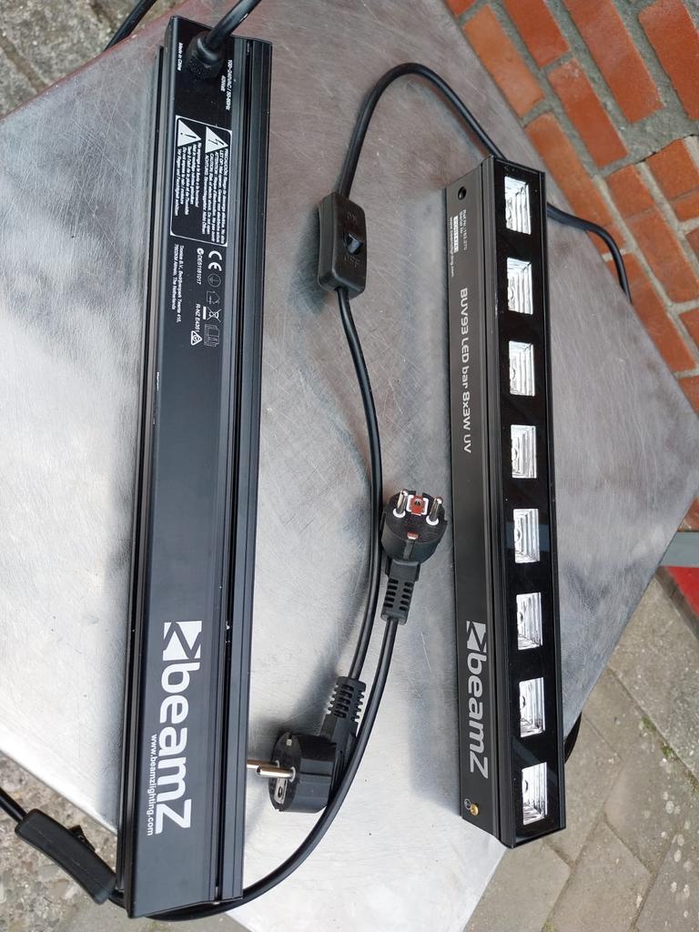 17x BeamZ BUV93 LED UV-bars - black light set, Ophalen, Gebruikt, Licht