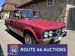 Alfa Romeo Giulia Nuova Super 1300 | 1975 | Route 66 Auction, Auto's, Overige carrosserieën, Zwart, Bedrijf, Handgeschakeld