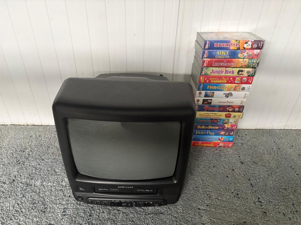 Orion 14 inch CRT tv + VHS-speler, Audio, Tv en Foto, Ophalen of Verzenden, Gebruikt, Minder dan 40 cm, Overige merken