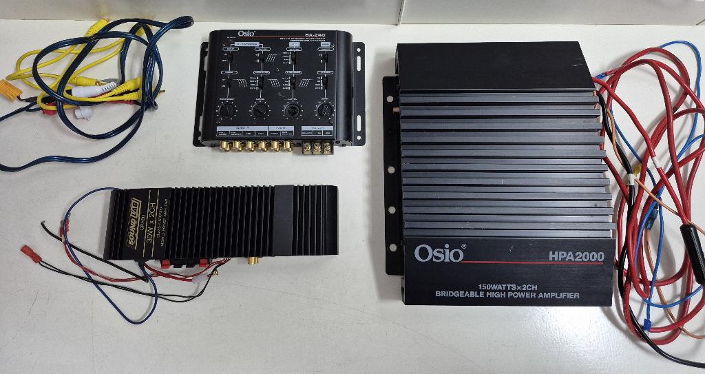 Osio versterker en crossover network voor in de auto, Ophalen of Verzenden, Gebruikt