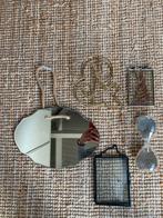 Leuke set woonaccessoires: spiegel, zandloper, decoratie, Huis en Inrichting, Woonaccessoires | Overige, Ophalen of Verzenden