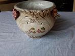 Art nouveau bloempot Bassano Italy vintage porselein 23 cm, Ophalen of Verzenden