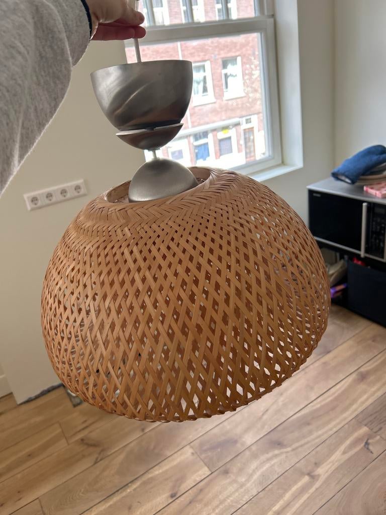 IKEA rieten hanglamp, Ophalen, Zo goed als nieuw, Overige materialen, Minder dan 50 cm