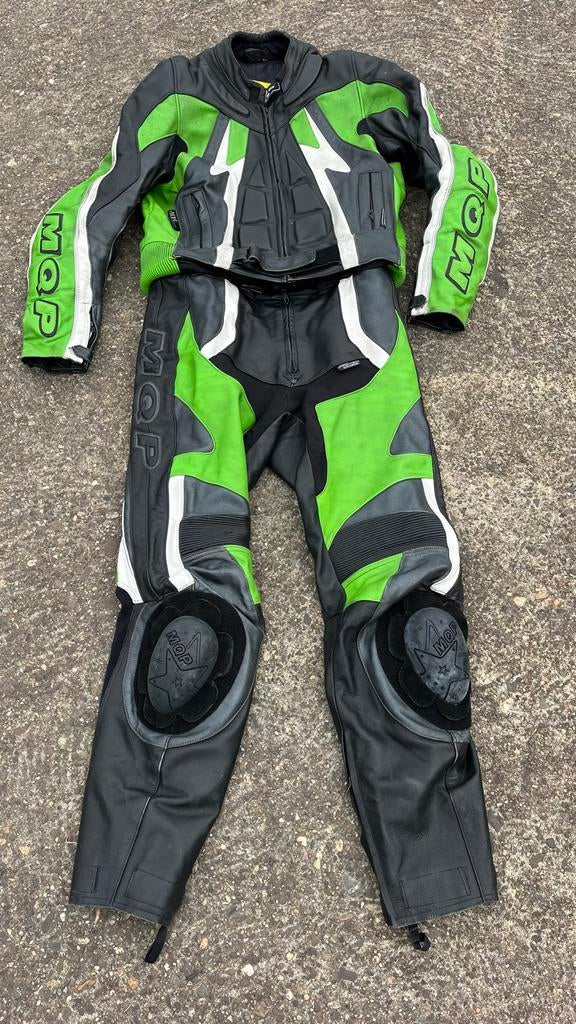 Tweedelig afritsbaar motorpak maat 52, 1.80-1.85m | MQP ACES, Motoren, Kleding | Motorkleding, Ophalen, Tweedehands, Heren, Combipak