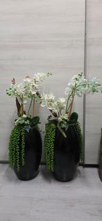 Kunst bloemen met pot, Ophalen, Gebruikt, Binnen