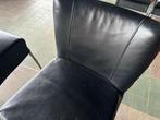 SET VAN 2 EETKAMERSTOELEN & 1 BARKRUK ZWART KUNSTLEER, Ophalen, Gebruikt, Twee, Zwart
