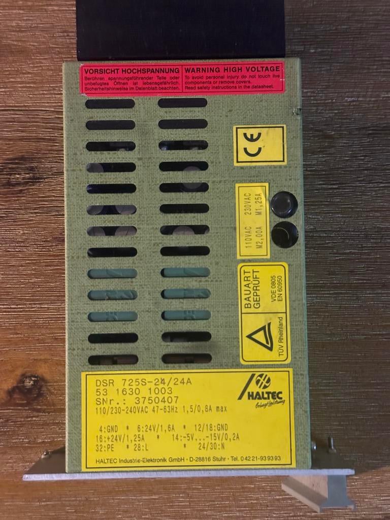 Haltec DSR 725S-24/24A AC/DC Voeding, Gebruikt, Haltec DSR, Haltec DSR 725S-24/24A AC/DC Power Supply, Ophalen of Verzenden