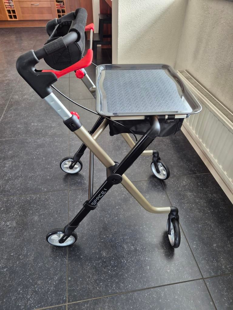 Nieuwe Space 1 rollator voor binnen zwart, Diversen, Ophalen