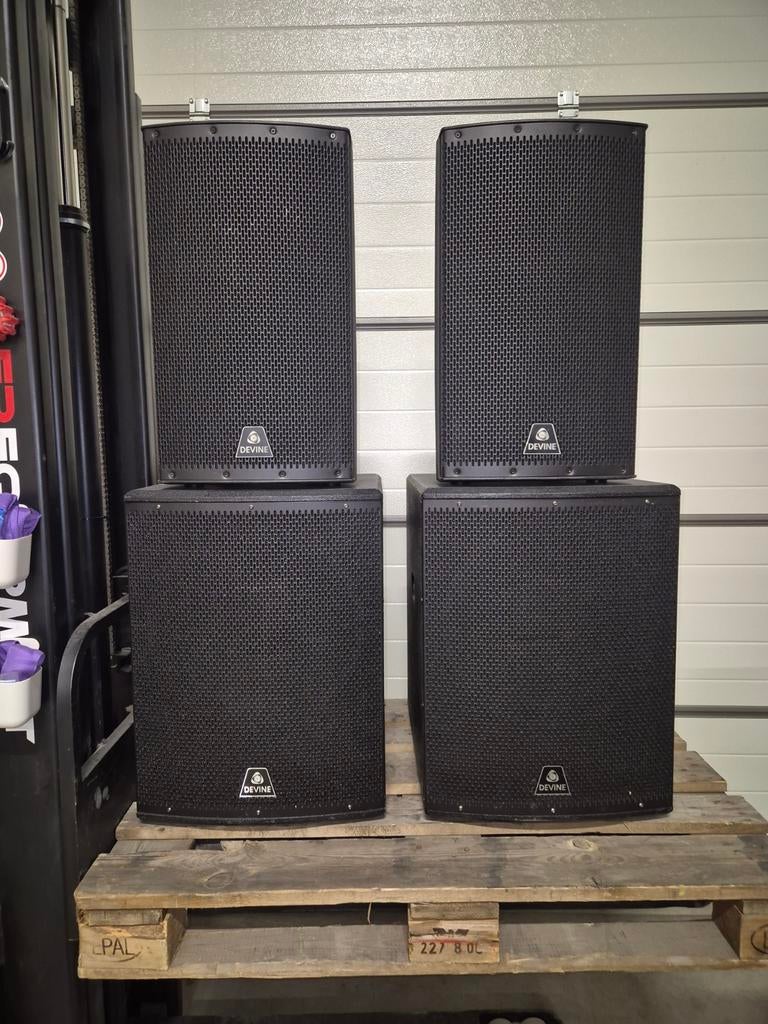 Devine setje 2 x onyx 15A 2 x onyx 12A, Ophalen, Zo goed als nieuw, Minder dan 500 watt