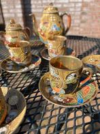 Antiek Japans Samurai Theeservies - Handgeschilderd, Ophalen of Verzenden