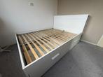 Brimnes IKEA bed 160x200 - alleen frame, Huis en Inrichting, Slaapkamer | Bedden, Ophalen, Gebruikt, Wit, Tweepersoons