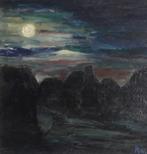 DORPJE IN DE NACHT MET VOLLE MAAN🌛STIJL TOON KOSTER, Ophalen of Verzenden