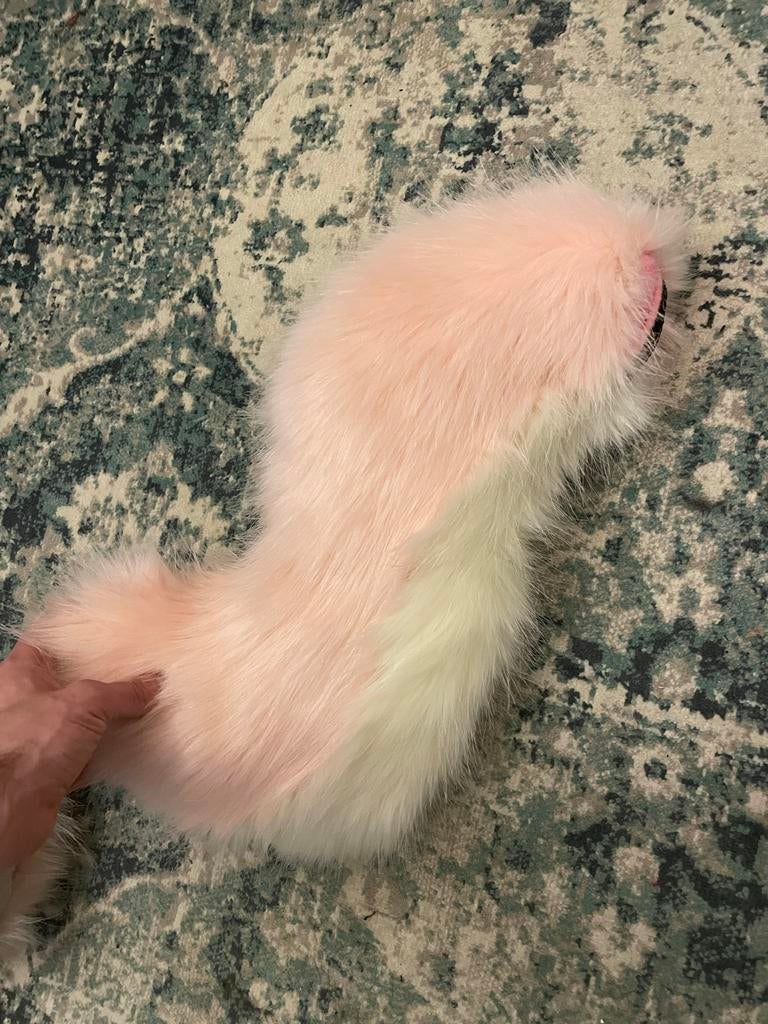 Fursuit staart roze en wit, Ophalen of Verzenden, Nieuw, Accessoires