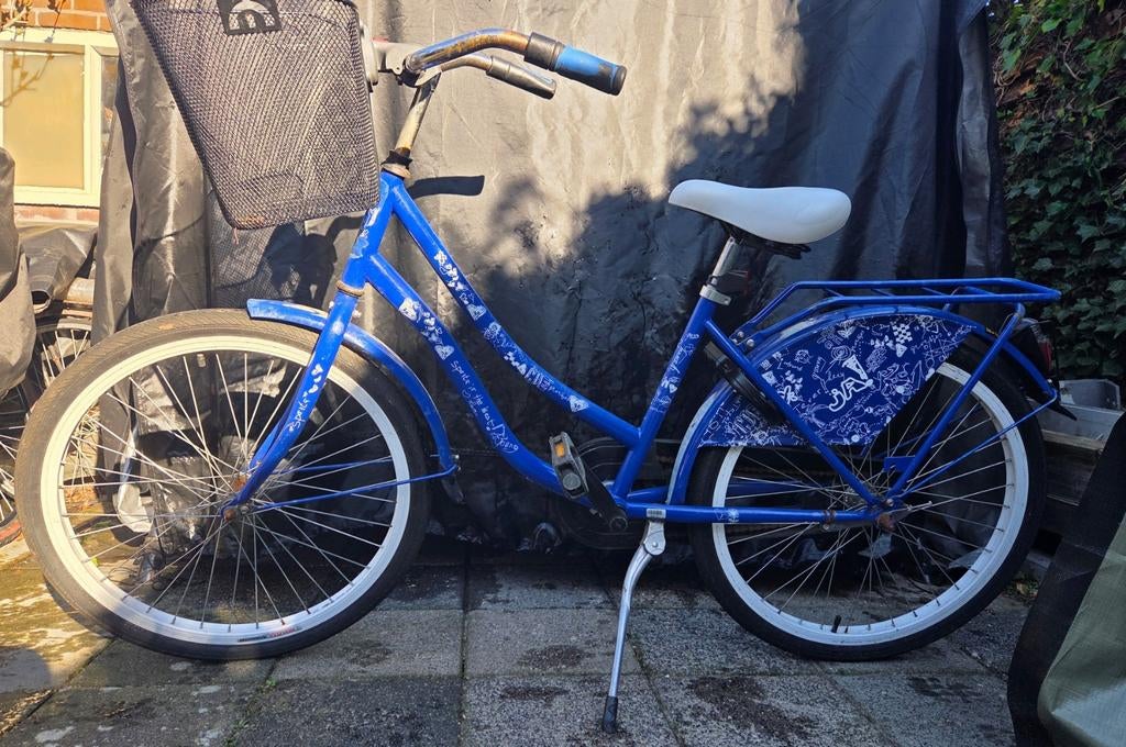 Blauwe Sparta kinderfiets, Ophalen of Verzenden, Gebruikt, 20 inch of meer, Sparta