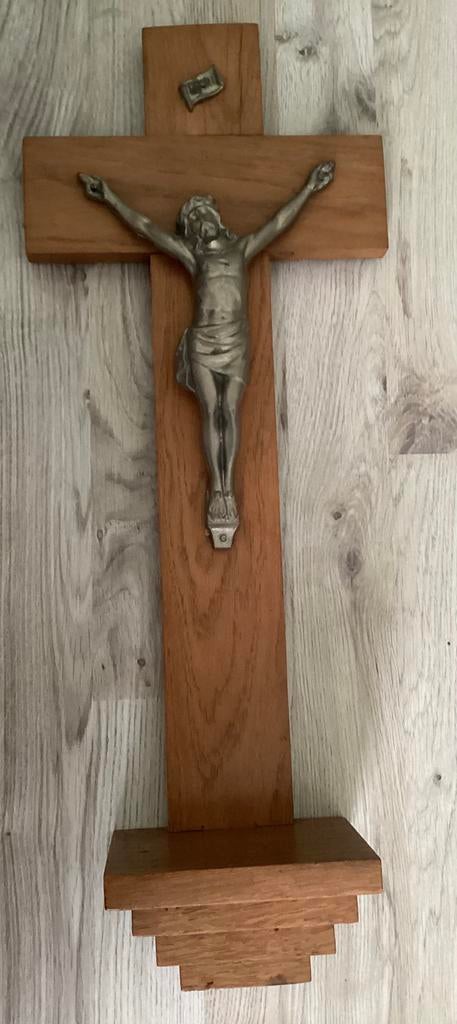 Crucifix antiek ,58 cm lang ….erg mooi !!, Antiek en Kunst, Antiek | Religie, Ophalen of Verzenden