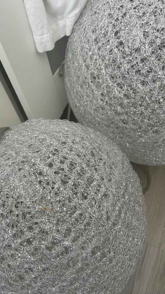 2 bollampen hanglampen, Ophalen, Gebruikt, Kunststof, Minder dan 50 cm