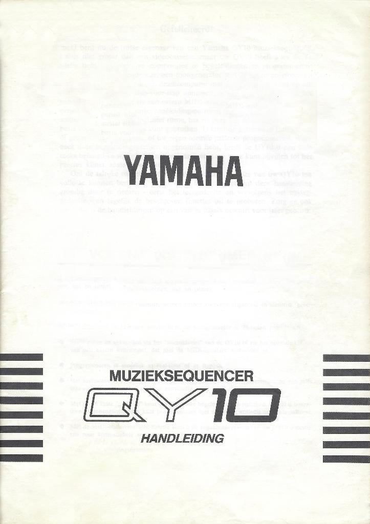 De NEDERLANDSE HANDLEIDING (PDF) van de YAMAHA QY10, Verzenden, Gelezen, Instrument