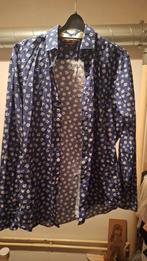 Blue Industry blouse met bloemenprint, maat 43, Kleding | Heren, Overhemden, Blue Industry, Blauw, Ophalen of Verzenden, Gedragen