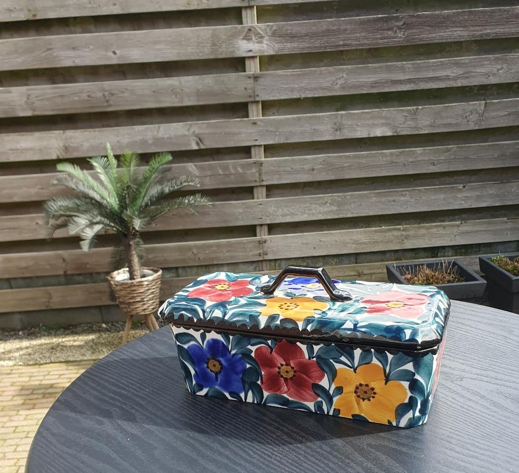 Vintage cakedoos keramiek, Ophalen, Gebruikt