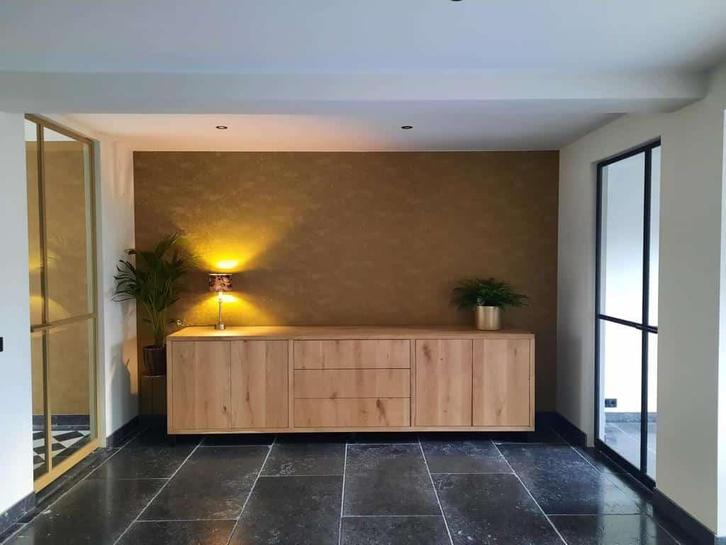 Strak dressoir op maat - EIKENHOUT, Huis en Inrichting, Kasten | Televisiemeubels, Nieuw, Minder dan 100 cm, 150 tot 200 cm, 25 tot 50 cm