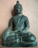 Oud bronzen Boeddhabeeldje, 11 cm, Ophalen of Verzenden