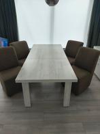 Eettafel incl mooie stoelen, Ophalen, 50 tot 100 cm, Zo goed als nieuw, 150 tot 200 cm