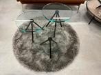 Nieuw Beek Maupertuus Salontafel D60 glas zwart Design Tafel, 50 tot 100 cm, Rond, Nieuw, Glas