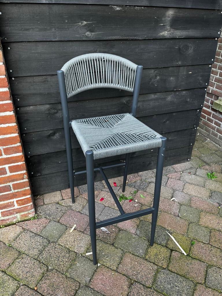 KAJA barkrukken - 3 stuks - antraciet - aluminium frame, Huis en Inrichting, Ophalen, Zo goed als nieuw, 60 tot 90 cm