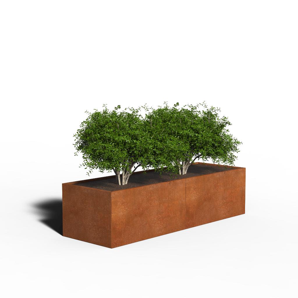 2e-kans: Cortenstaal Plantenbak 240x80x40 EXCL. BODEM, Tuin en Terras, Bloembakken en Plantenbakken, Zo goed als nieuw, Metaal