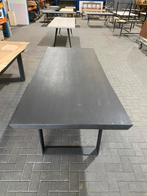 Robuste eiken boomstamtafel - 225x100x78cm, Ophalen, 200 cm of meer, 50 tot 100 cm, Vijf personen of meer