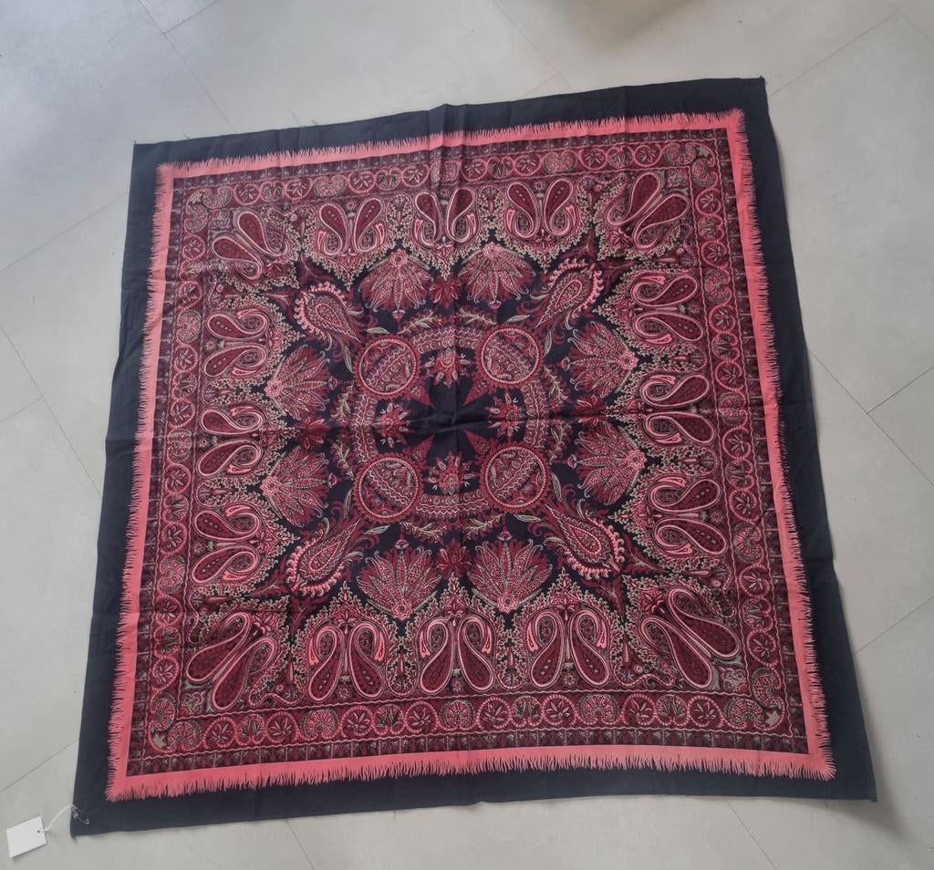 Indiaas Batik Doek - 85x85 cm, Gebruikt, 50 tot 100 cm, Vierkant, Indiaas, Etnisch, Bohemien