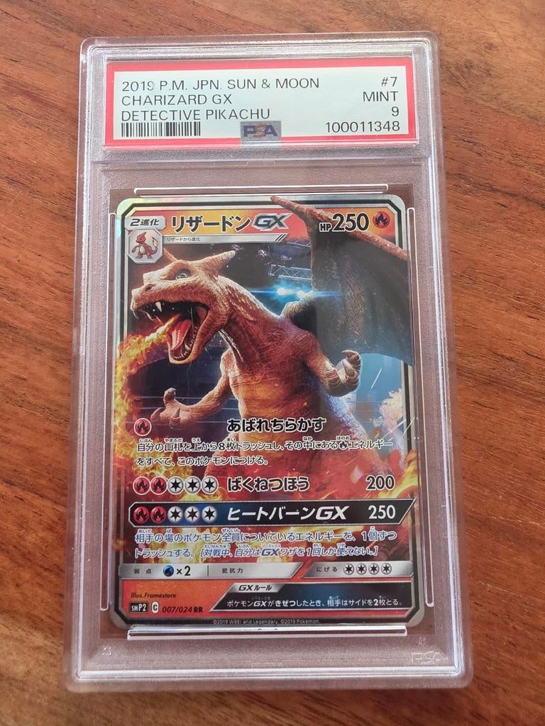 Charizard GX Detective Pikachu PSA 9, Ophalen of Verzenden