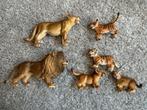 Schleich Leeuwen en Tijgers - Set van 6 Dierenfiguren, Ophalen of Verzenden, Gebruikt, Wild dier, Beeldje of Figuurtje