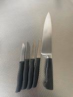 Sabatier Koksmes en 4 Zwilling schilmesjes, Ophalen of Verzenden, Rvs of Chroom