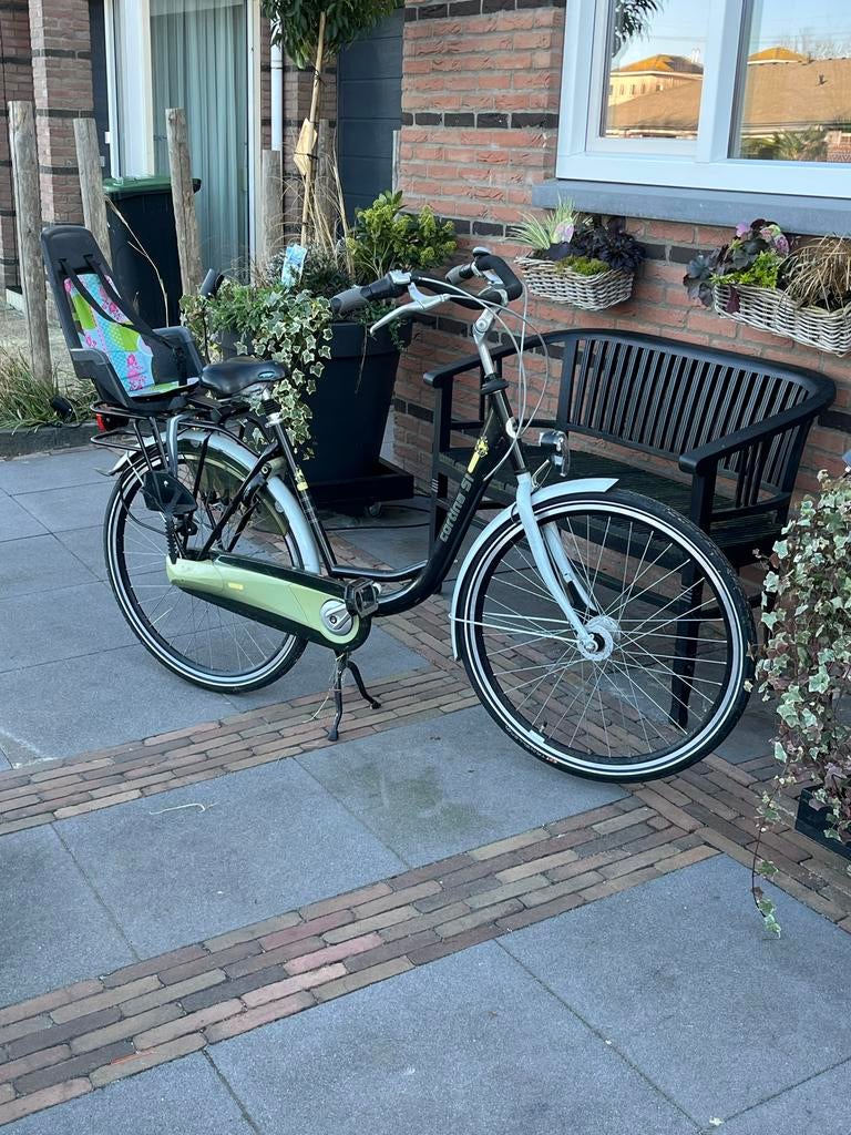 Cortina Moederfiets (z.g.a.n.) met 7 versnellingen, Fietsen en Brommers, Versnellingen, Zo goed als nieuw, 1 zitje, Ophalen
