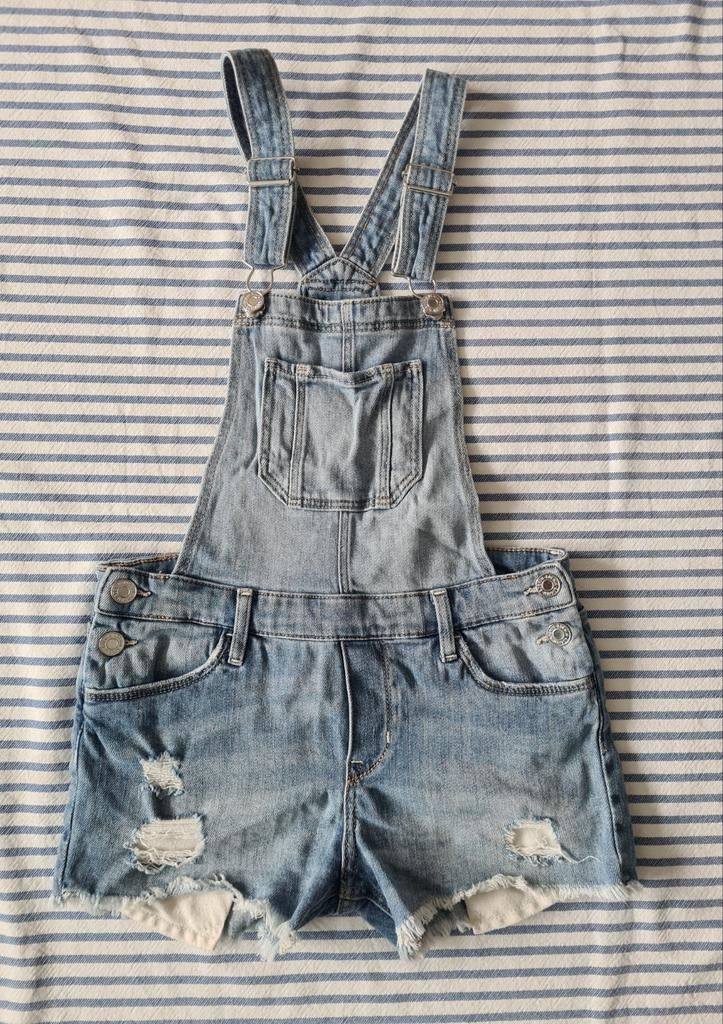 H&M salopette tuinbroek maat 140 zgan, Broek, Meisje, H&M, Ophalen of Verzenden