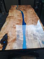 Unieke Epoxy Riviertafel 'Luna' - Handgemaakt Design, Ophalen of Verzenden