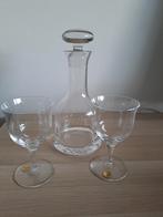 Royal Leerdam set kristal karaf en twee glazen, Ophalen of Verzenden, Kristal, Glas of Glazen