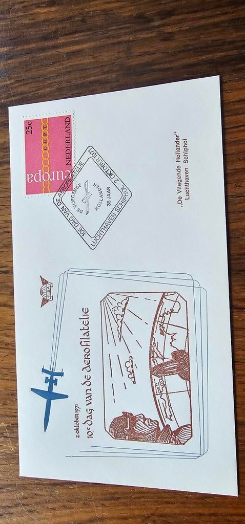 2 poststukken 10e dag Aerofilatelie, Verzenden, Nederland