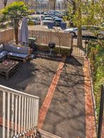 Gratis donkergrijze tegels en rode bakstenen, Tuin en Terras, Ophalen, Gebruikt, 10 m² of meer, Beton