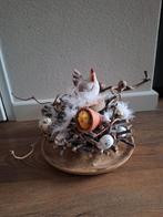 Paasstuk op houten onderbord diameter 25cm, Ophalen of Verzenden, Nieuw