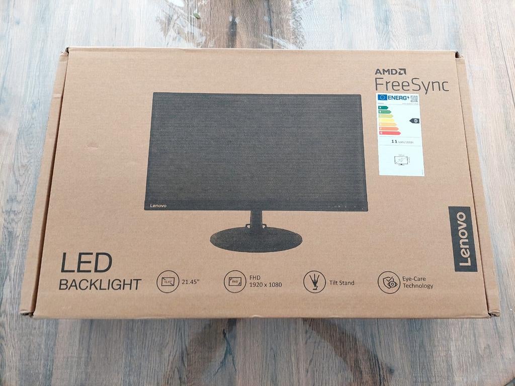 ZO GOED ALS NIEUW ! LENOVO MONITOR 22 INCH, Computers en Software, Ophalen of Verzenden